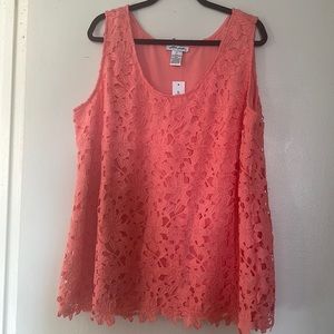 Ultra Pink crotchet sleeveless top